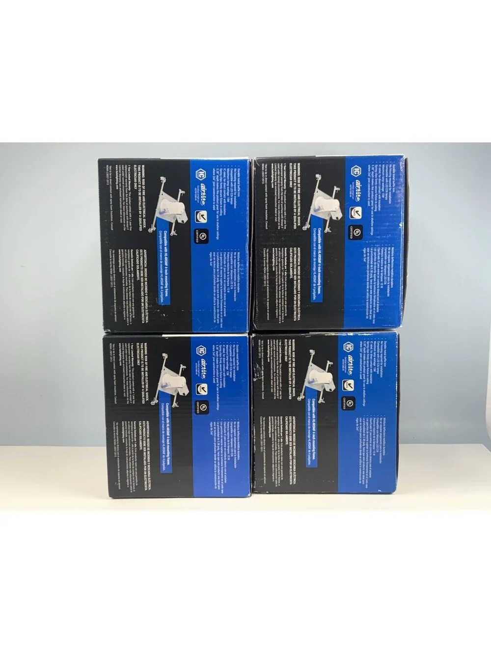 (4-Pack) HALO CEZ 4 in. Recessed Light Canless EZ-Trim Lamp-Based Direct Mount